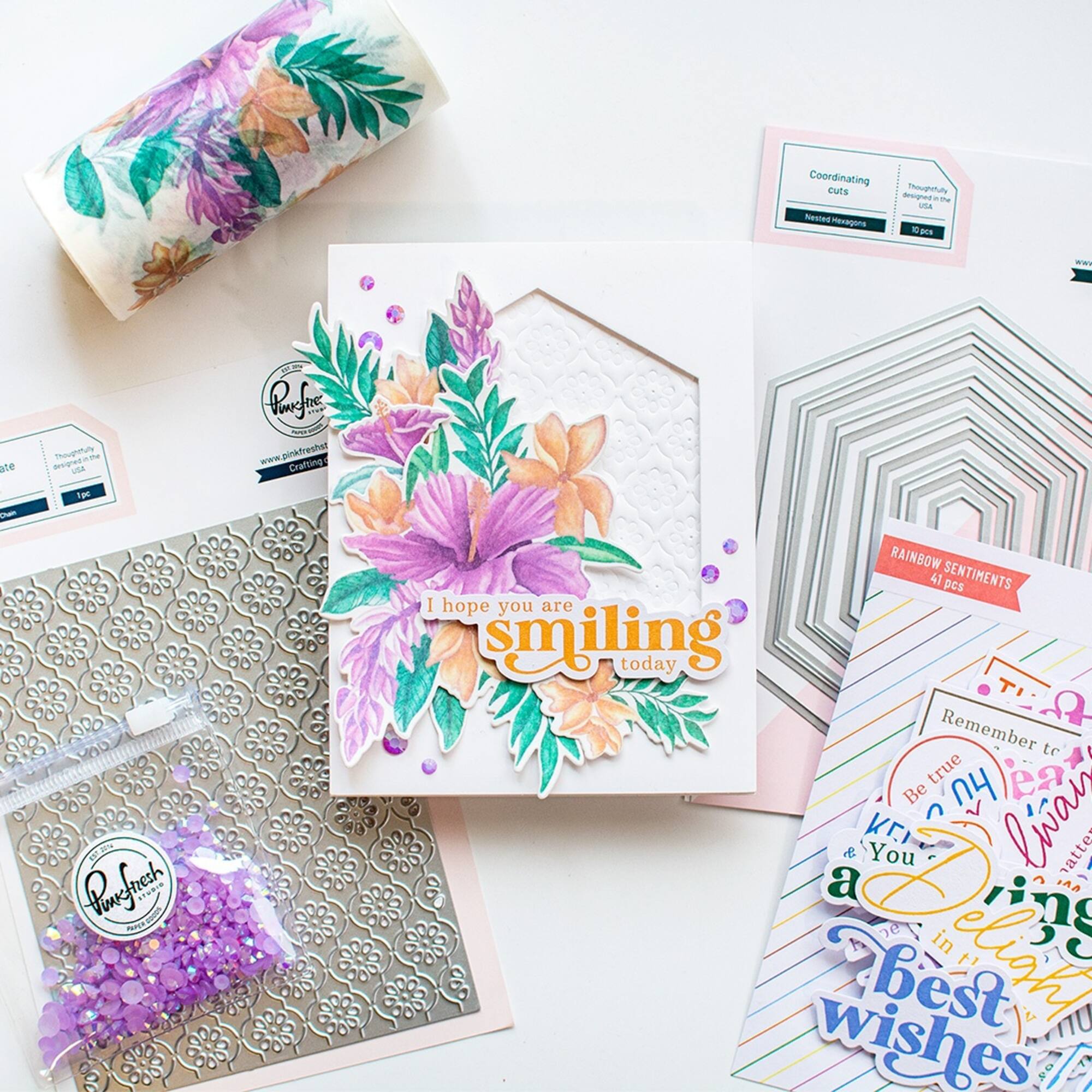 Pinkfresh Studio Hibiscus Washi Tape